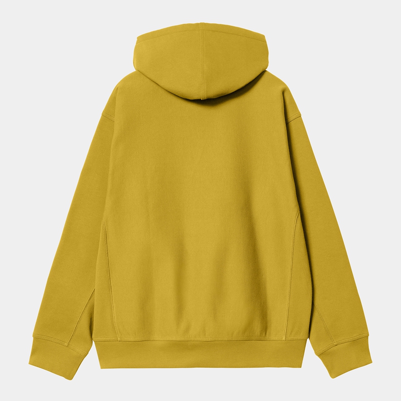 Bluza z Kapturem Carhartt Hooded American Script Męskie Żółte | BPQ-130956