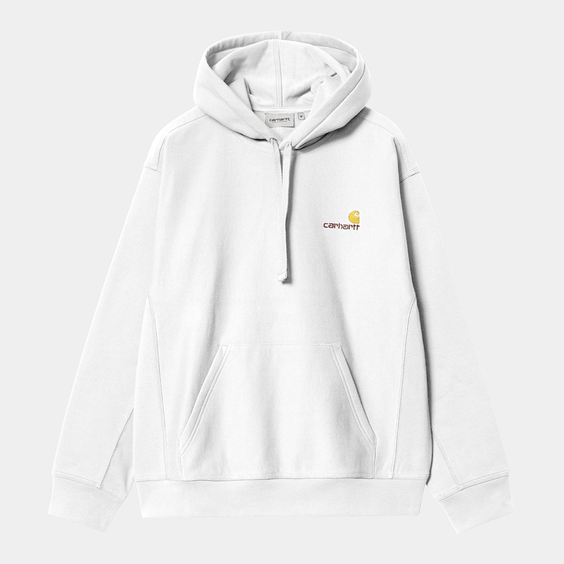 Bluza z Kapturem Carhartt Hooded American Script Męskie Białe | BXL-581302