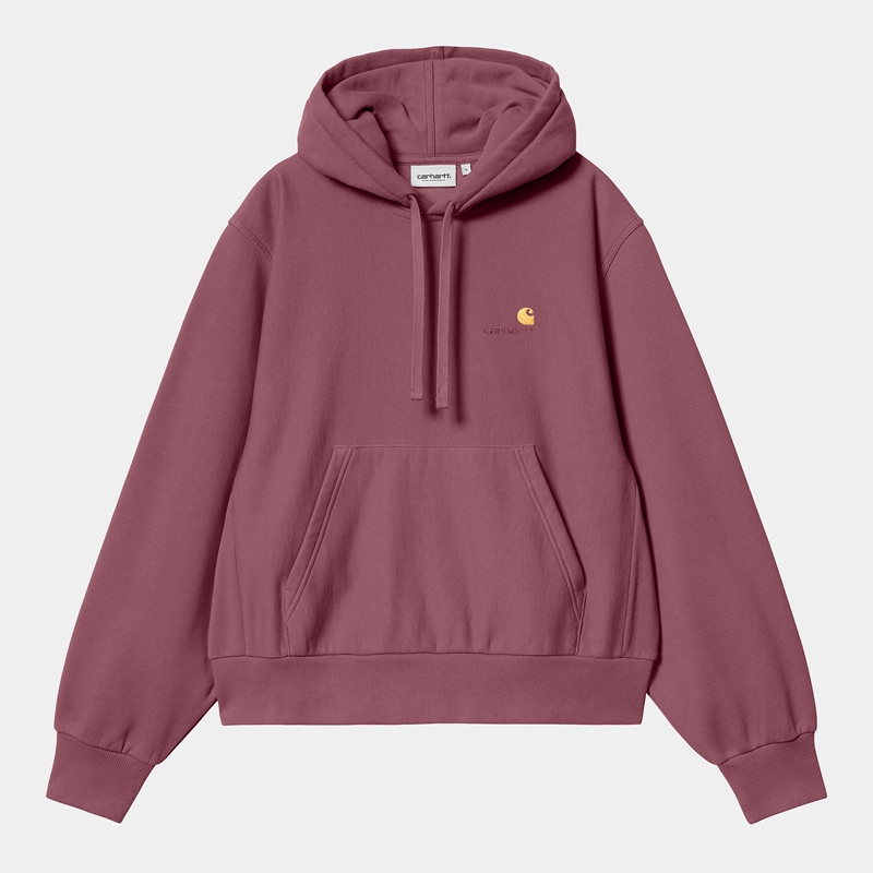 Bluza z Kapturem Carhartt Hooded American Script Damskie Fioletowe | BAE-617580