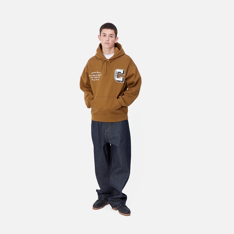 Bluza z Kapturem Carhartt Hooded Brown Ducks Męskie Brązowe | CRU-054872