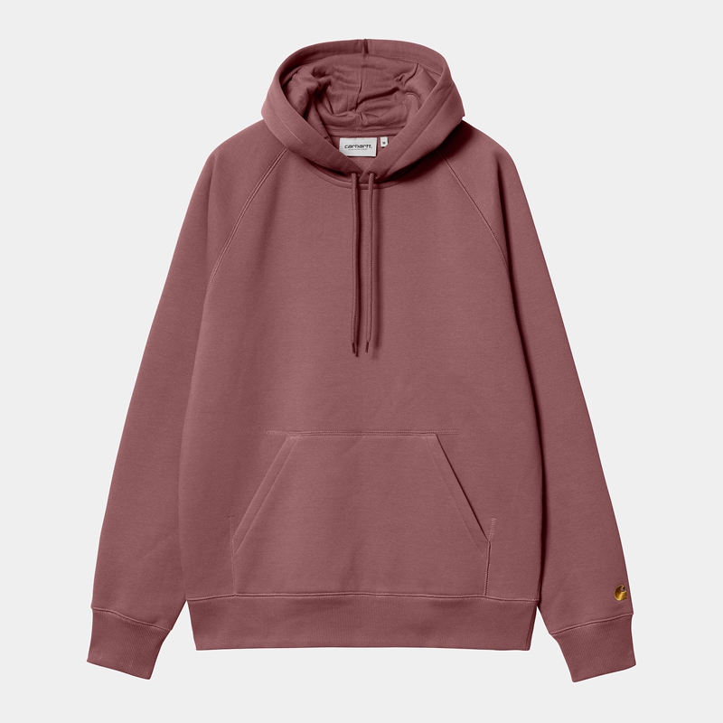 Bluza z Kapturem Carhartt Hooded Chase Męskie Bordowe | NRM-875192