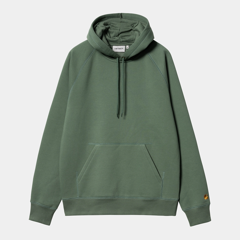 Bluza z Kapturem Carhartt Hooded Chase Męskie Zielone | YFZ-952807