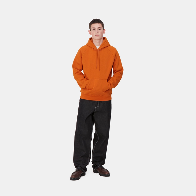 Bluza z Kapturem Carhartt Hooded Chase Męskie Pomarańczowe | QMZ-256430