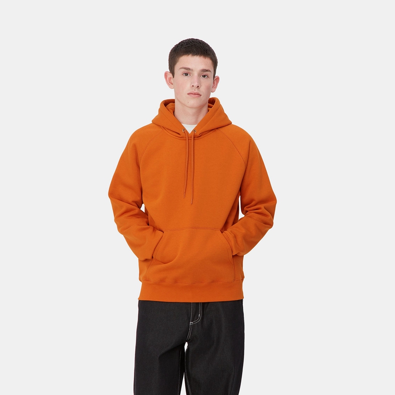 Bluza z Kapturem Carhartt Hooded Chase Męskie Pomarańczowe | QMZ-256430