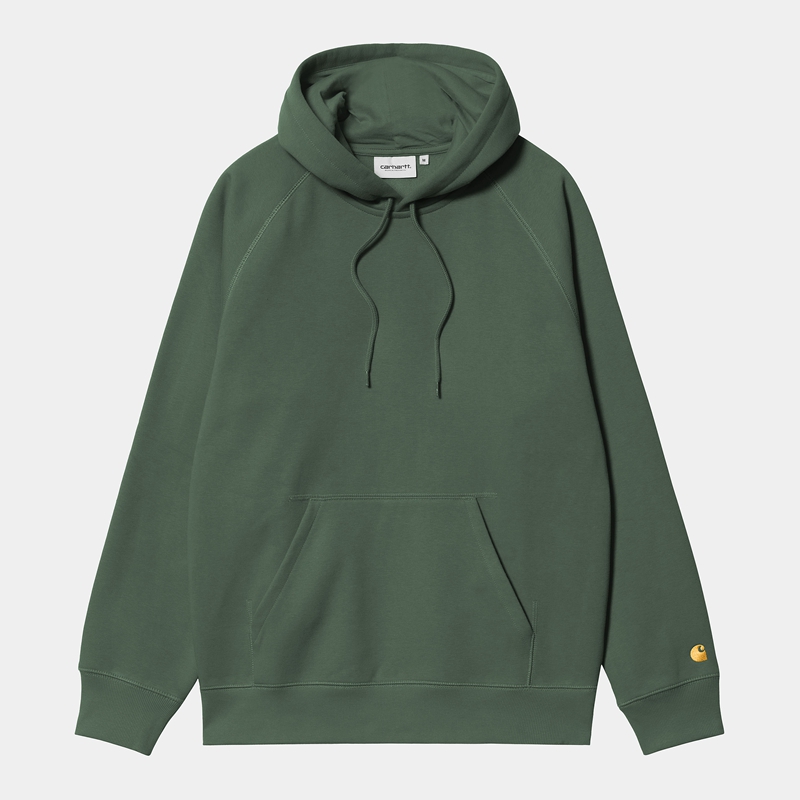 Bluza z Kapturem Carhartt Hooded Chase Męskie Zielone | TAD-075392