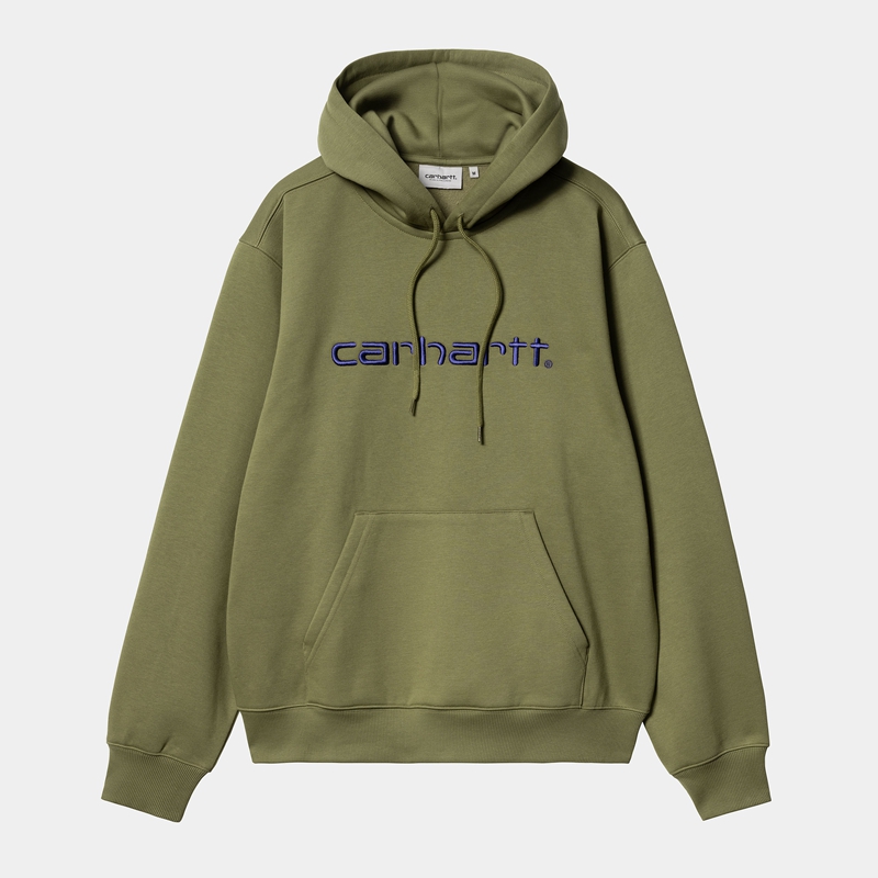 Bluza z Kapturem Carhartt Hooded Męskie Zielone | RCU-573469