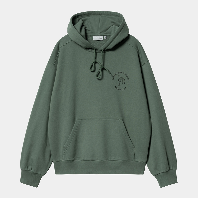 Bluza z Kapturem Carhartt Hooded Stamp Męskie Zielone | LJB-840972