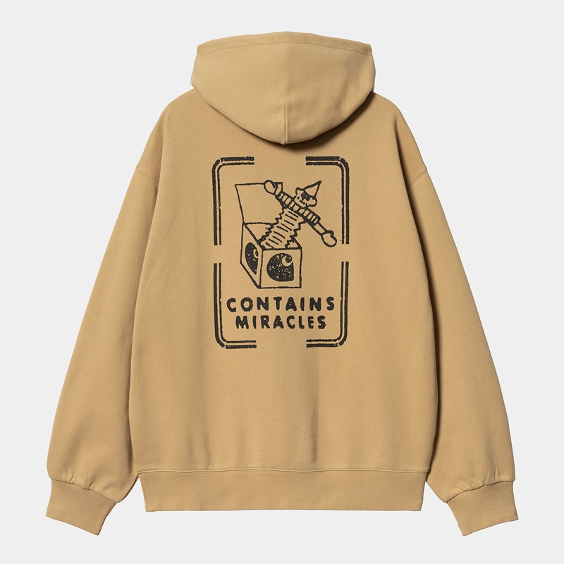 Bluza z Kapturem Carhartt Hooded Stamp Męskie Khaki | DQR-362950