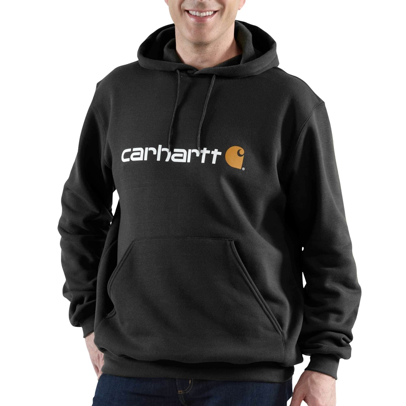 Bluza z Kapturem Carhartt Loose Fit Midweight Logo Graphic Męskie Czarne | JLV-862510