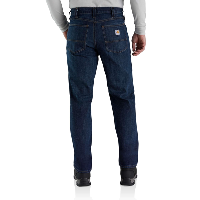 Jeansy Carhartt Flame-Resistant Rugged Flex® Slim Fit 5 Pocket Męskie Indygo | PZC-789524