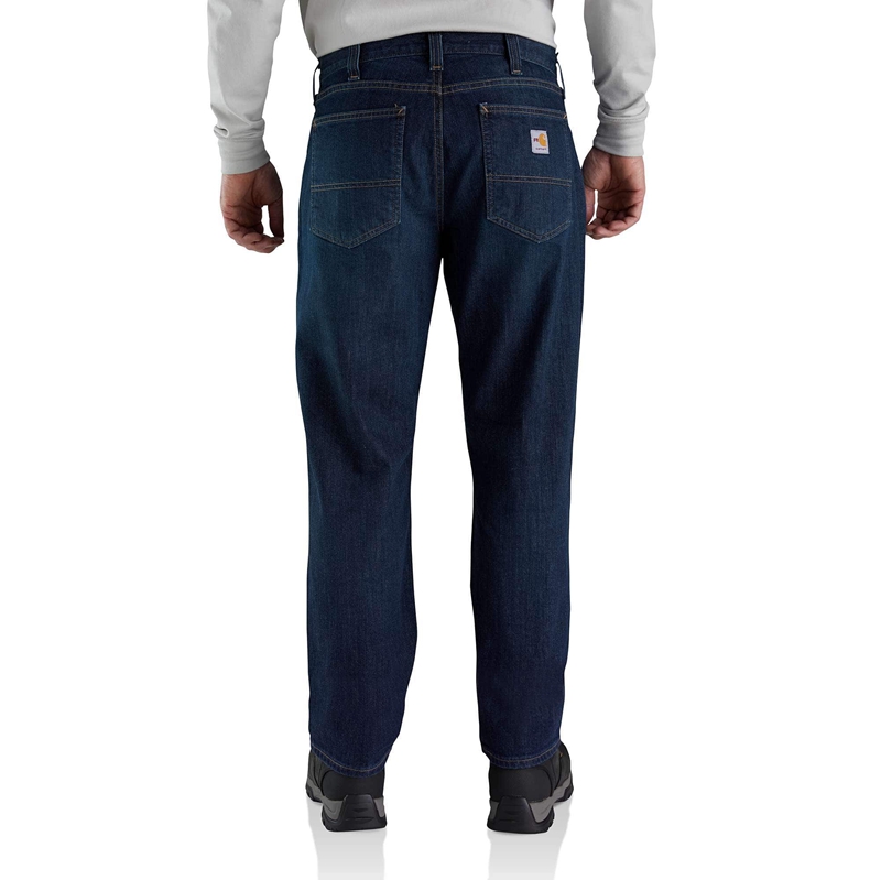 Jeansy Carhartt Flame-Resistant Rugged Flex® Relaxed Fit 5 Pocket Męskie Indygo | FKS-395782