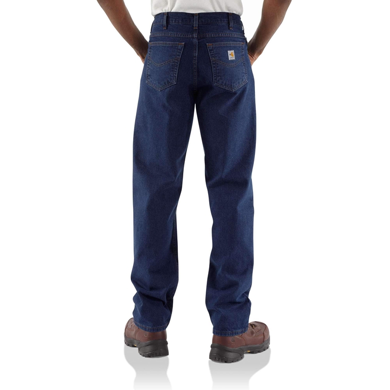 Jeansy Carhartt Flame-Resistant Signature Denim-Relaxed Fit Męskie Niebieskie | SGC-836147