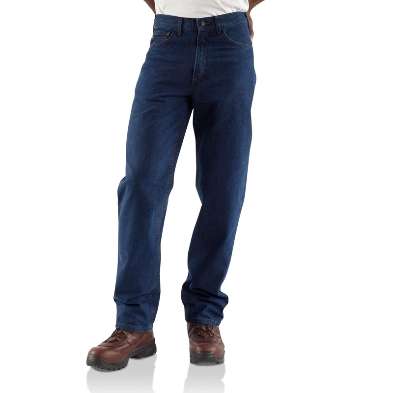 Jeansy Carhartt Flame-Resistant Signature Denim-Relaxed Fit Męskie Niebieskie | SGC-836147