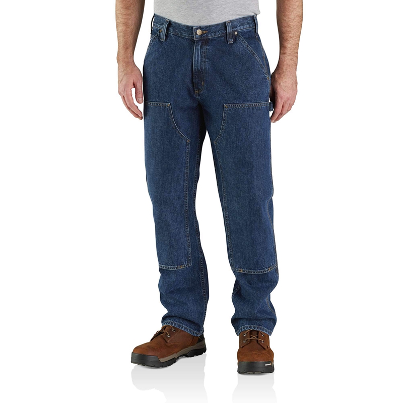 Jeansy Carhartt Loose Fit Double-Front Utility Logger Męskie Granatowe | SEW-126540