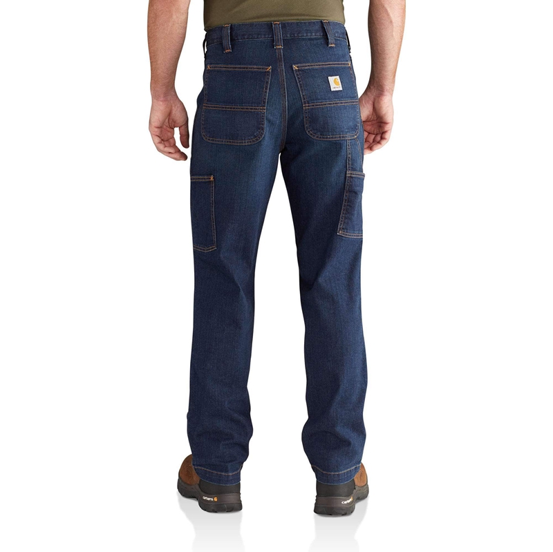 Jeansy Carhartt Rugged Flex® Relaxed Fit Utility Męskie Ciemny Niebieskie | ZRS-246178