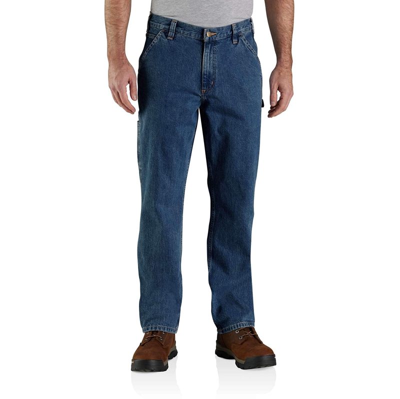 Jeansy Carhartt Utility Męskie Niebieskie | UOX-689157