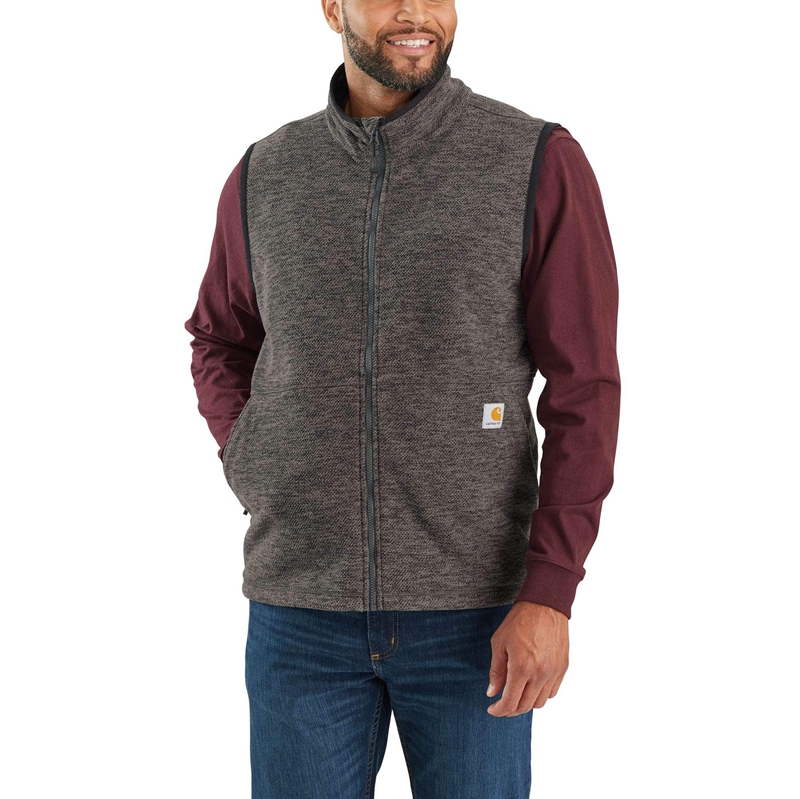 Kamizelka Carhartt Full-Zip Relaxed Fit Fleece Męskie Ciemny Szare | RAV-860123