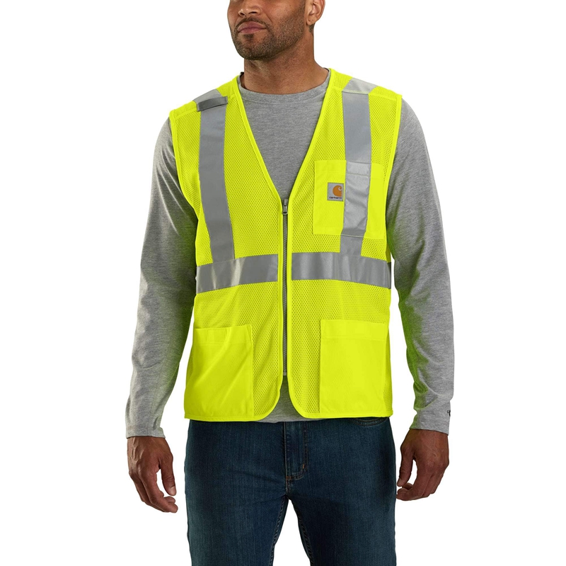 Kamizelka Carhartt High-Visibility Mesh Multi-Pocket Class 2 Męskie Głęboka Zielone | NFR-245617