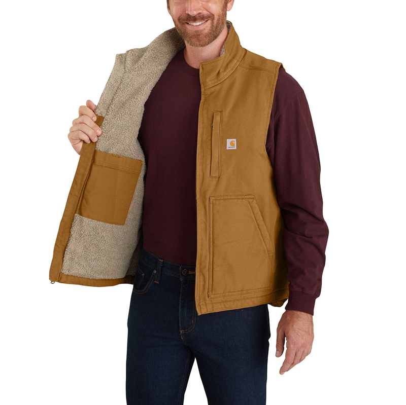 Kamizelka Carhartt Mock-Neck Sherpa-Lined Męskie Szare | RML-691708