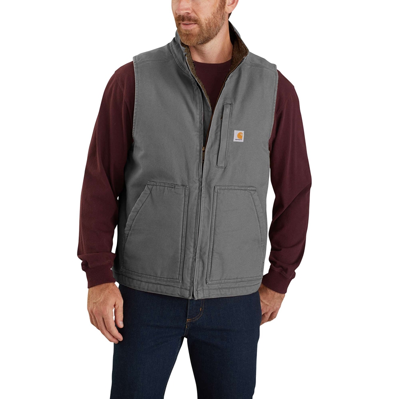 Kamizelka Carhartt Mock-Neck Sherpa-Lined Męskie Szare | RML-691708