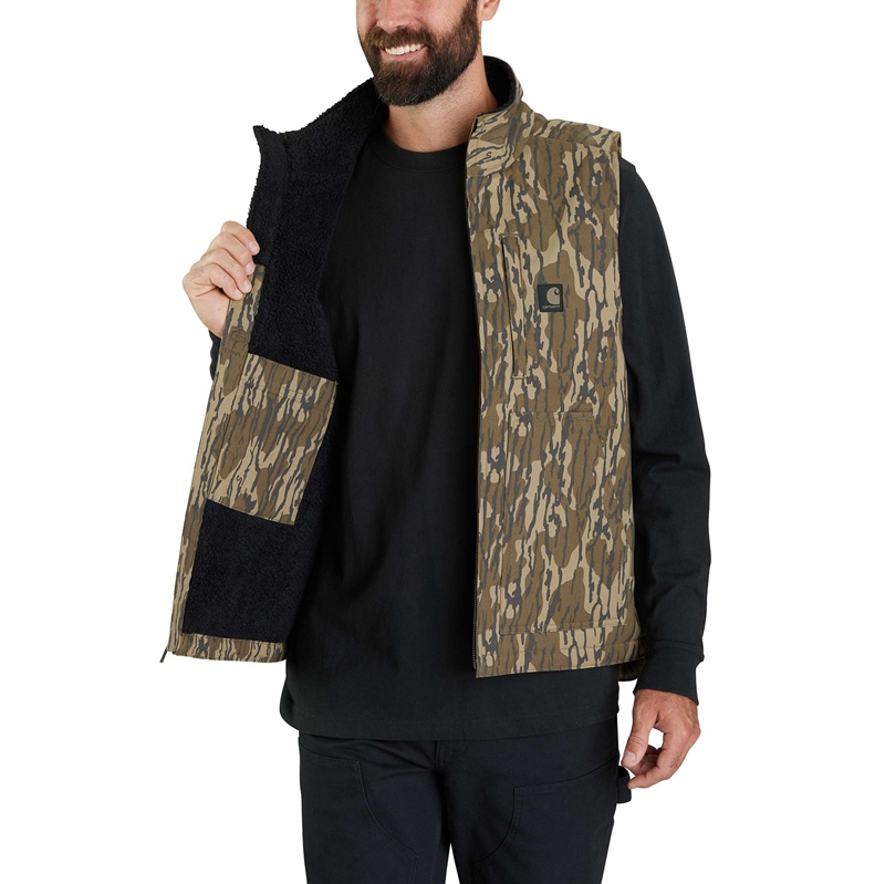 Kamizelka Carhartt Rugged Flex® Duck Loose Fit Sherpa-Lined Camo Mock-Neck Męskie Camo | MQE-429137