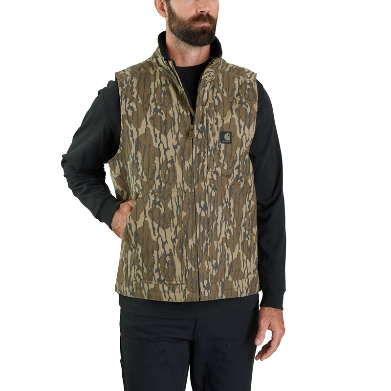 Kamizelka Carhartt Rugged Flex® Duck Loose Fit Sherpa-Lined Camo Mock-Neck Męskie Camo | MQE-429137