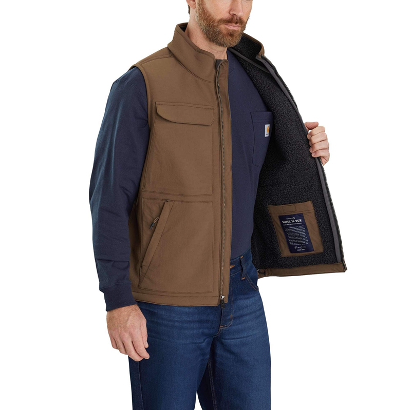 Kamizelka Carhartt Super Dux™ Relaxed Fit Sherpa-Lined Męskie Czarne | BSX-036458