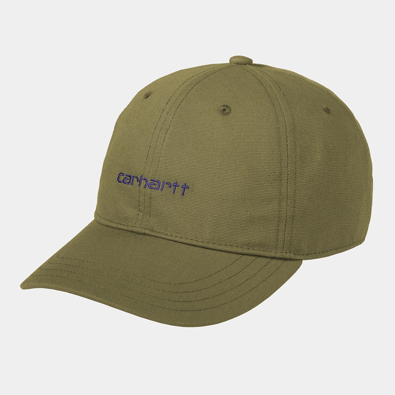 Kapelusz Carhartt Canvas Script Męskie Zielone | ISD-832479