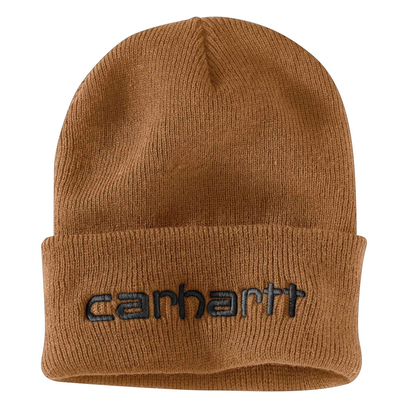 Kapelusz Carhartt Knit Insulated Logo Graphic Cuffed Beanie Męskie Brązowe | GAQ-187325