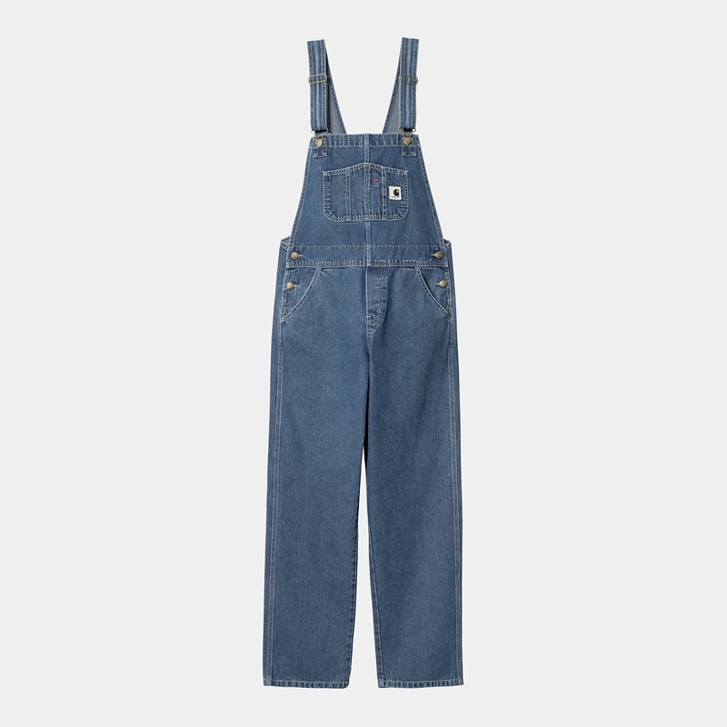 Kombinezon Carhartt Bib Straight Damskie Niebieskie | ZWC-208541