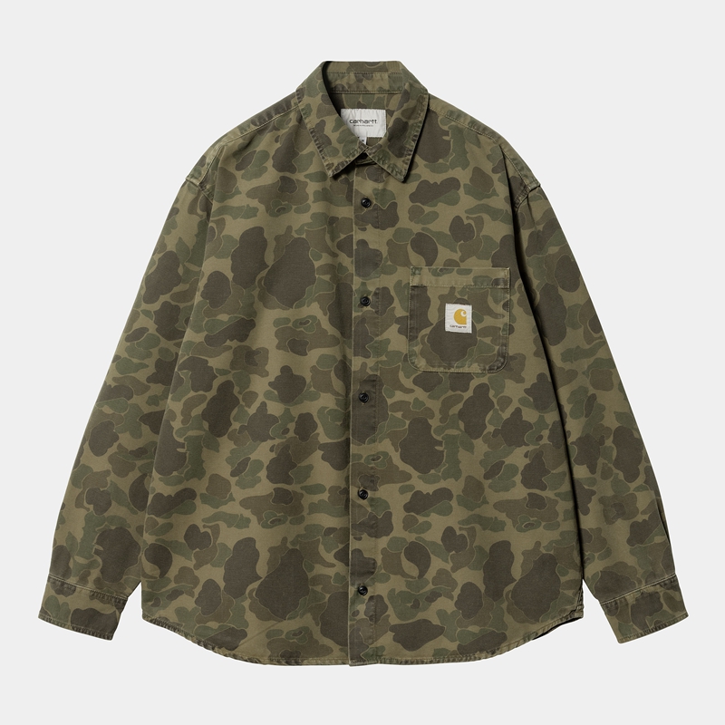 Koszule Carhartt Duck Męskie Oliwkowe | GWD-207561