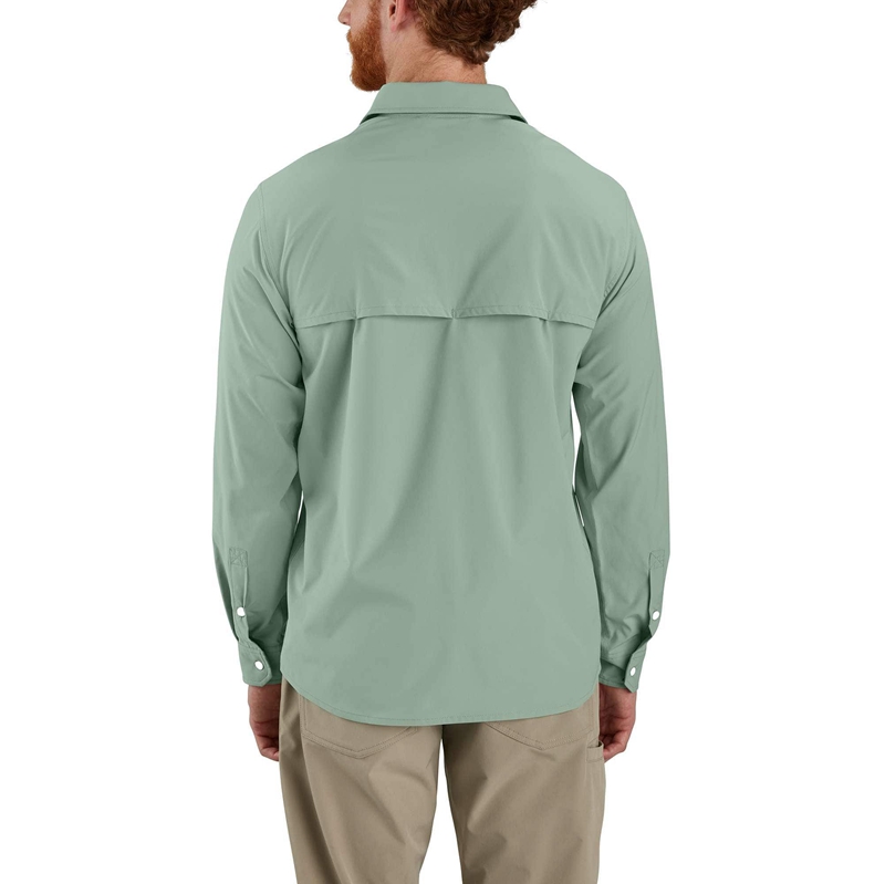 Koszule Carhartt Force Sun Defender™ Relaxed Fit Lightweight Long-Sleeve Męskie Szare | DKM-541628