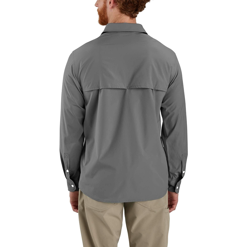 Koszule Carhartt Force Sun Defender™ Relaxed Fit Lightweight Long-Sleeve Męskie Szare | DKM-541628