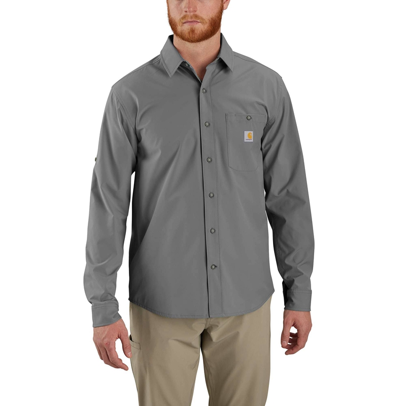 Koszule Carhartt Force Sun Defender™ Relaxed Fit Lightweight Long-Sleeve Męskie Szare | DKM-541628