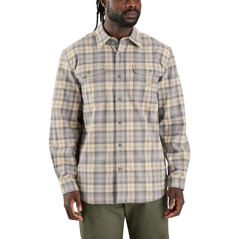 Koszule Carhartt Loose Fit Heavyweight Flannel Long-Sleeve Plaid Męskie Szare | VYO-315026