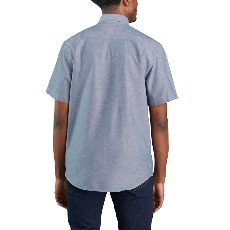 Koszule Carhartt Loose Fit Midweight Chambray-Sleeve Męskie Lazur | VGN-147806