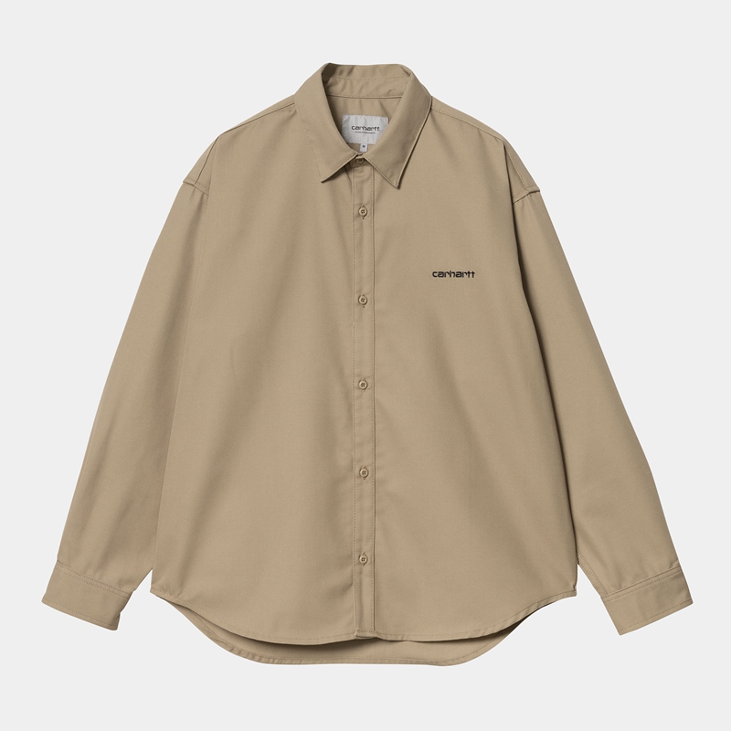 Koszule Carhartt Module Script Męskie Beżowe | MRF-243561