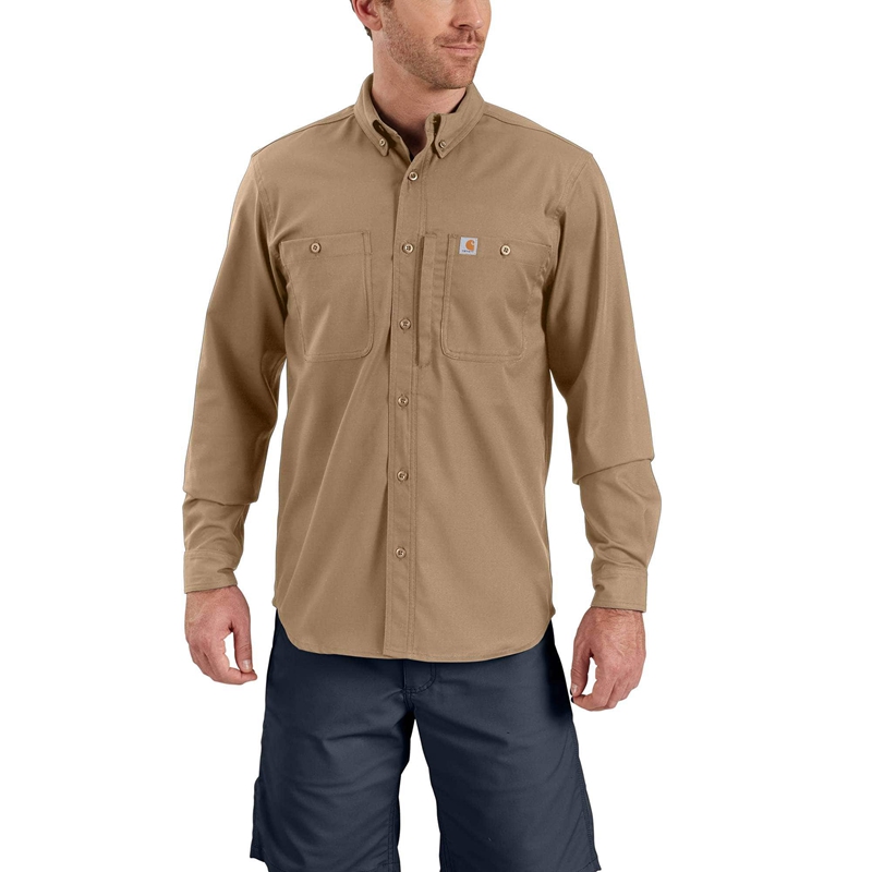 Koszule Carhartt Rugged Professional™ Series Long-Sleeve Męskie Morelowe | ETW-178023