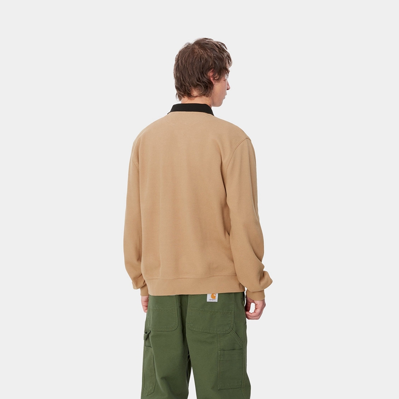 Koszule Carhartt Vance Rugby Męskie Khaki | RDQ-195084