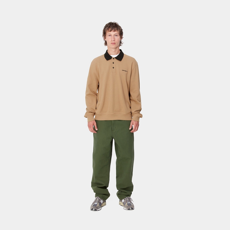 Koszule Carhartt Vance Rugby Męskie Khaki | RDQ-195084