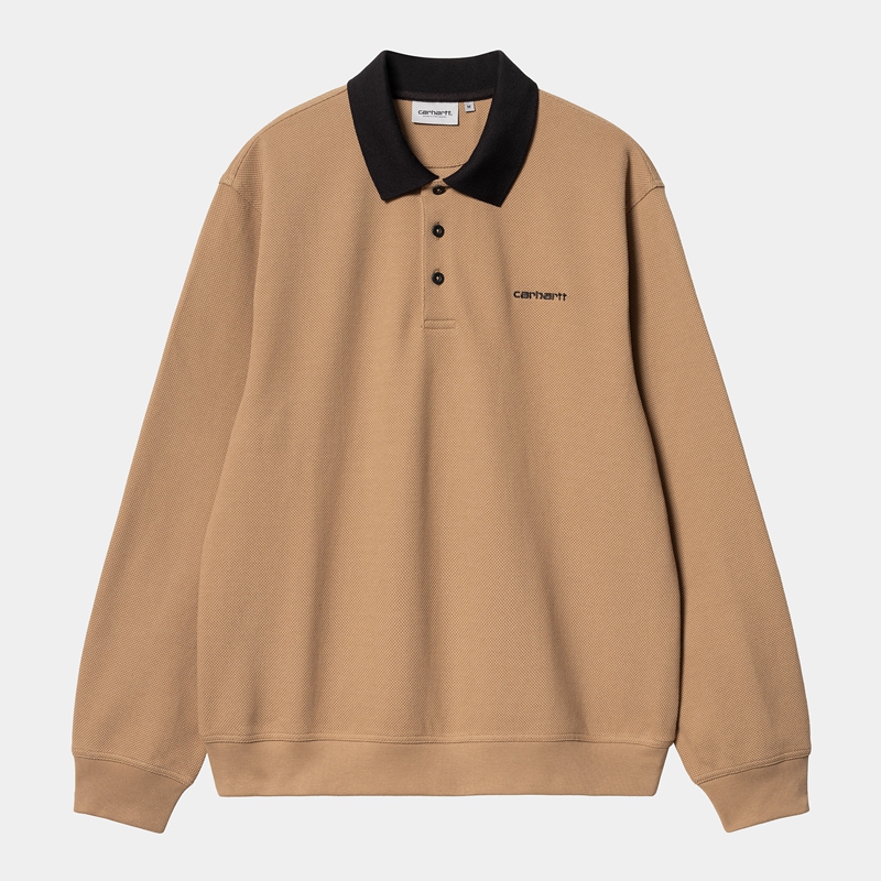 Koszule Carhartt Vance Rugby Męskie Khaki | RDQ-195084