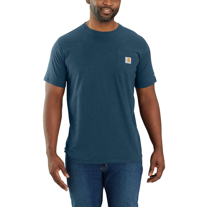 Koszulka Carhartt Force® Relaxed Fit Short-Sleeve Pocket Męskie Niebieskie | SUA-791603