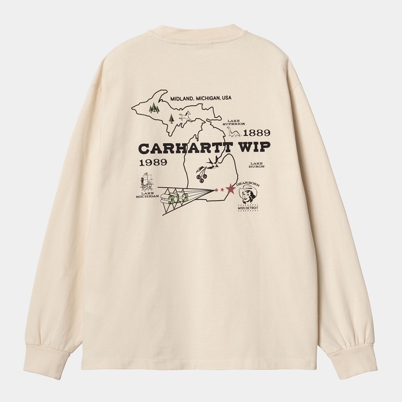 Koszulka Carhartt Home State Damskie Kremowe | WHQ-319568