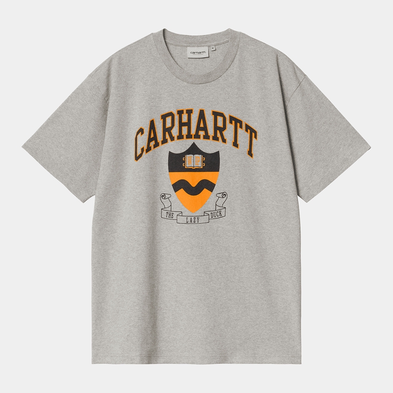 Koszulka Carhartt Lazy Duck Academy Męskie Szare | SVW-401735