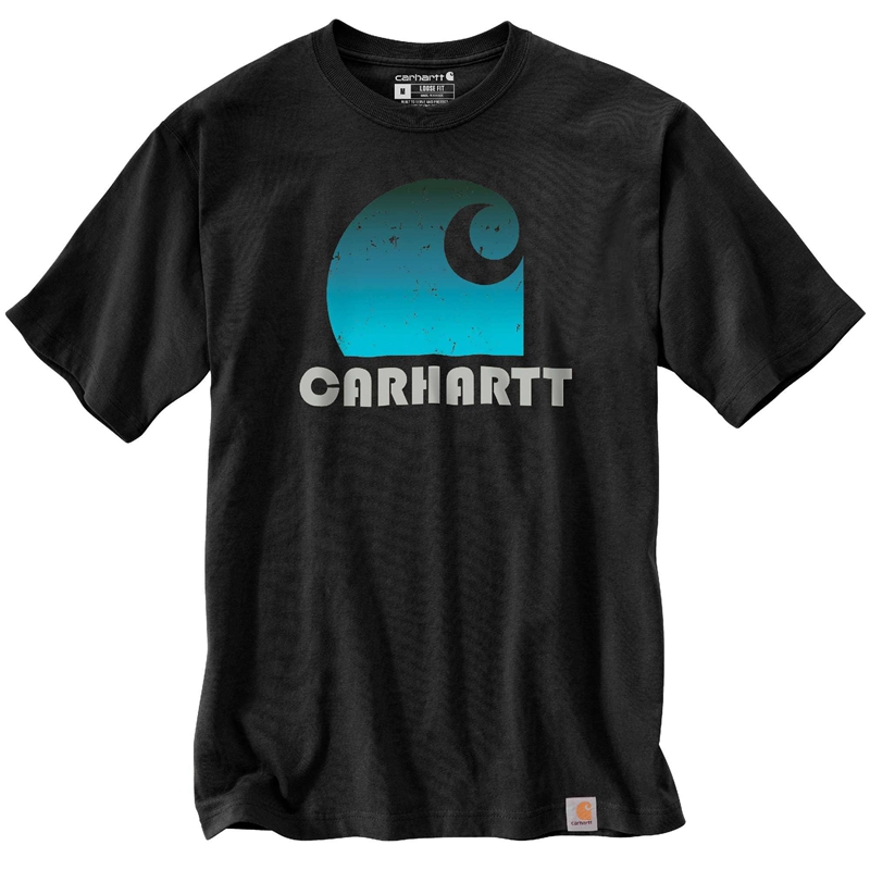 Koszulka Carhartt Loose Fit Heavyweight Short-Sleeve C Graphic Męskie Czarne | QDO-739420