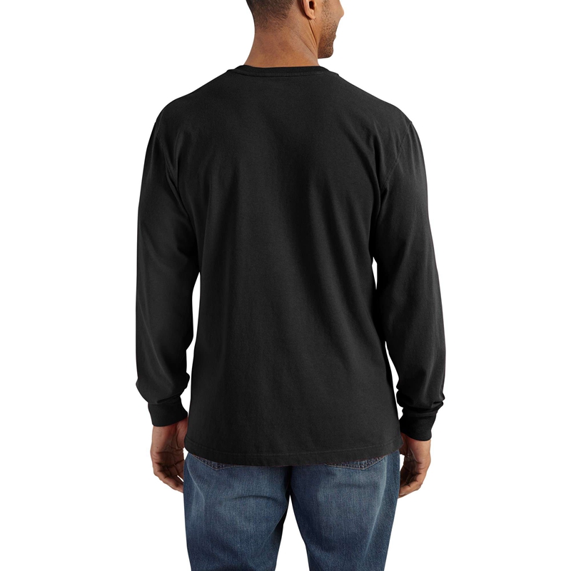 Koszulka Carhartt Loose Fit Heavyweight Long-Sleeve Pocket Henley Męskie Szare | LFV-941678