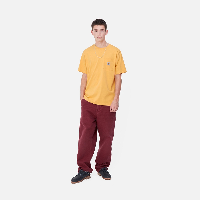 Koszulka Carhartt Pocket Męskie Mango | WHM-963150