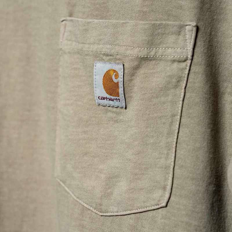 Koszulka Carhartt Re-Engineered Relaxed Fit Lightweight Short-Sleeve Garment Dyed Pocket Męskie Brązowe | ELO-265304