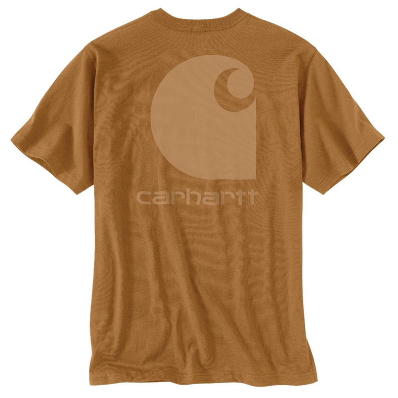 Koszulka Carhartt Relaxed Fit Heavyweight Short-Sleeve Pocket C Graphic Męskie Brązowe | PUD-459617