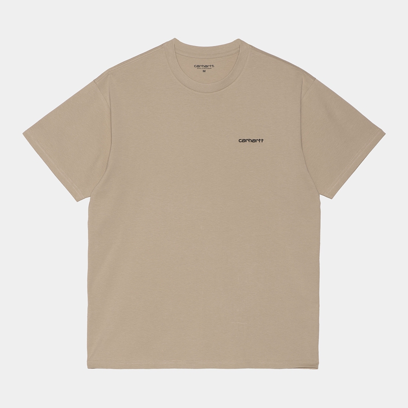 Koszulka Carhartt Script Embroidery Męskie Szare | SUQ-823091